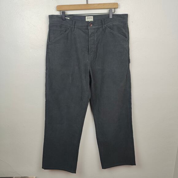 Todd Snyder Relaxed Fit Carpenter Jeans Womens 34x34 Black Chinos Pants HEMMED